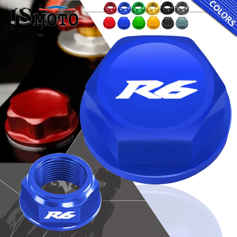 

Motorcycle CNC Aluminum Rear Wheel Axle Nut Screw Cap & Steering Stem Nut Head Screw Cover For Yamaha YZF-R6 YZFR6 R6 2006-2017