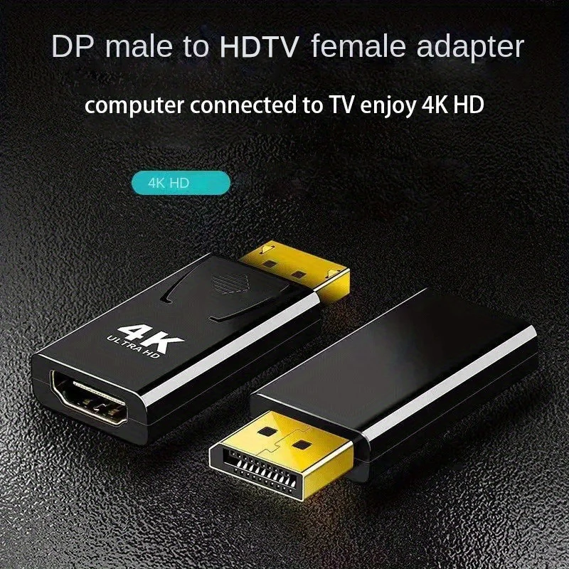 Ultra HD DisplayPort to HDMI Adapter - Male to Female Video Audio Converter