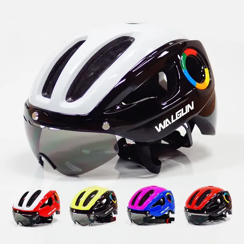 Rennrad 270g leichter Helm Sommerhelm Magnetische Anziehung Brillenglas poröser Belüftungshelm Reitausrüstung – Detail 4