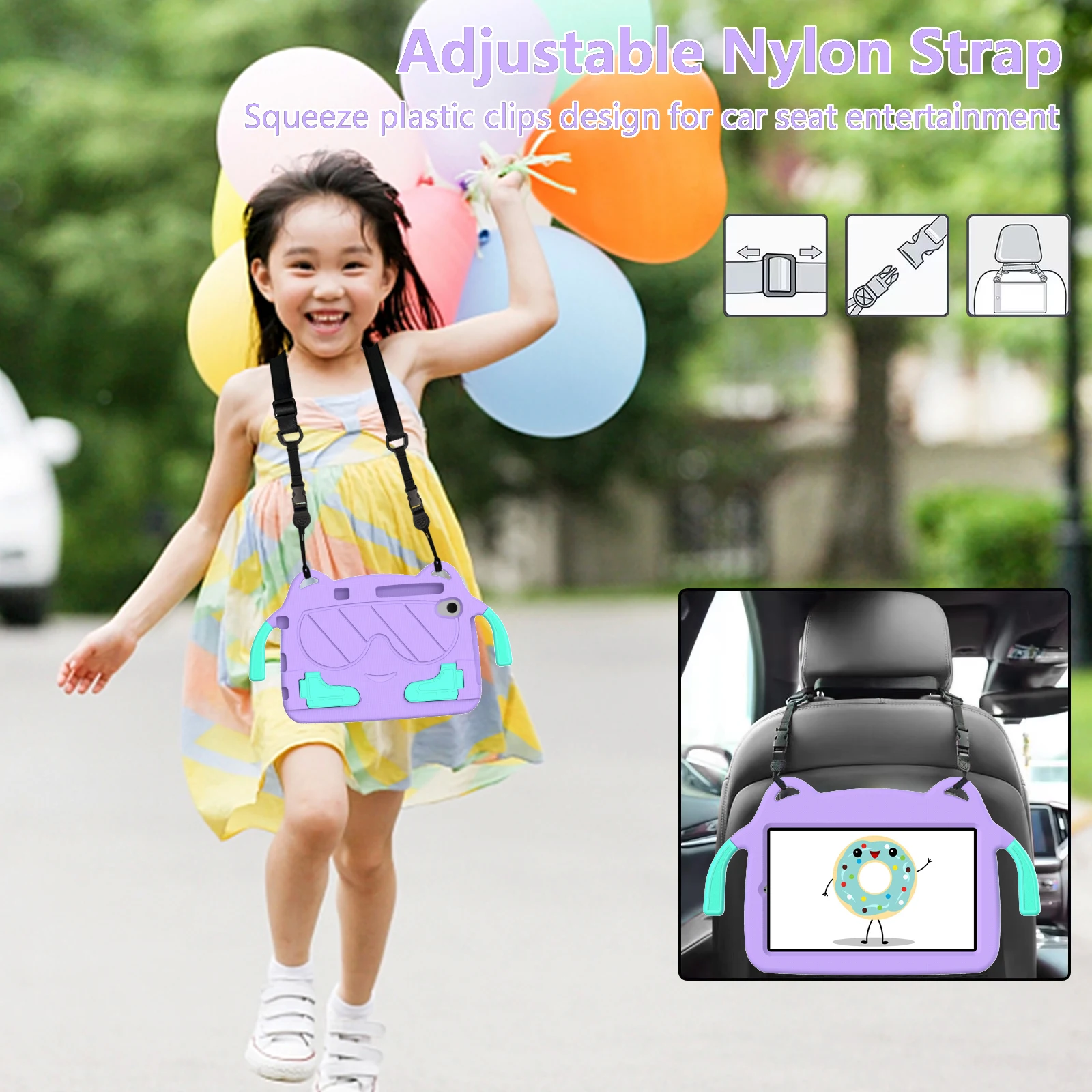 Kids Shockproof Case with Handle and Kickstand