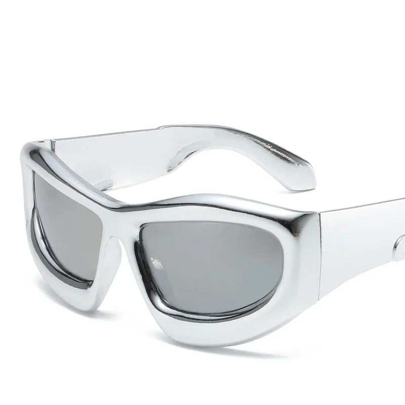 Y2k Personality Bubble Oversized Sunglasses New Hip Hop Concave Shape Sunglasses Car 2328