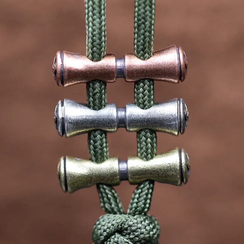 4mm Double Hole Brass Paracord Spacer Beads DIY Umbrella Rope