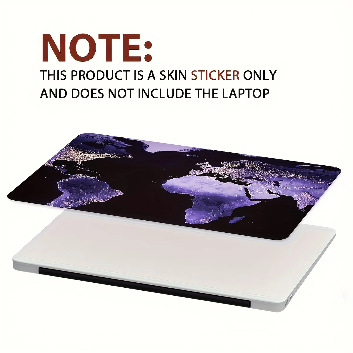 ملصق حاسوب جلد طبيعي قطعتين