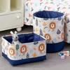 Toys Storage Basket Fabric Folding Large Capacity Storage Bags Cartoon Print Thickened Fabric Drawstring Clutter Storage Basket 2