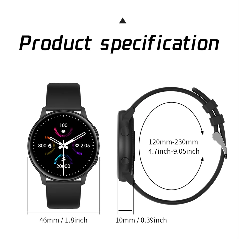 2022 New Fashion Smart Watch Men Fitness Bracelet Heart Rate Blood Pressure Monitoring Sports Tracker Smartwatch Gift for Women