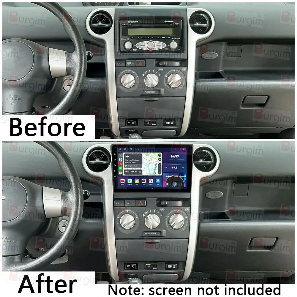 ڵ  ٸ , Ÿ Bb XP30 Scion xB XP30 2003-2006, 9 ġ 2DIN ׷ г ϳ׽ ̾  ڵ ̺ 