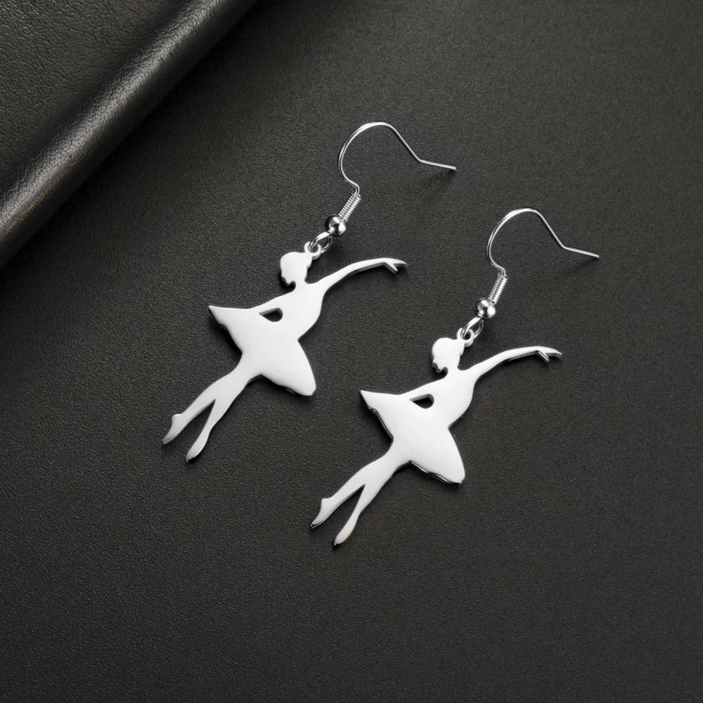 Edelstahl Ballett Tropfen Ohrringe Elegante Ballerina Tänzerin Anhänger Ohrringe für Frauen Ästhetische Mädchen Schmuck Geburtstag Geschenke – Detail 33