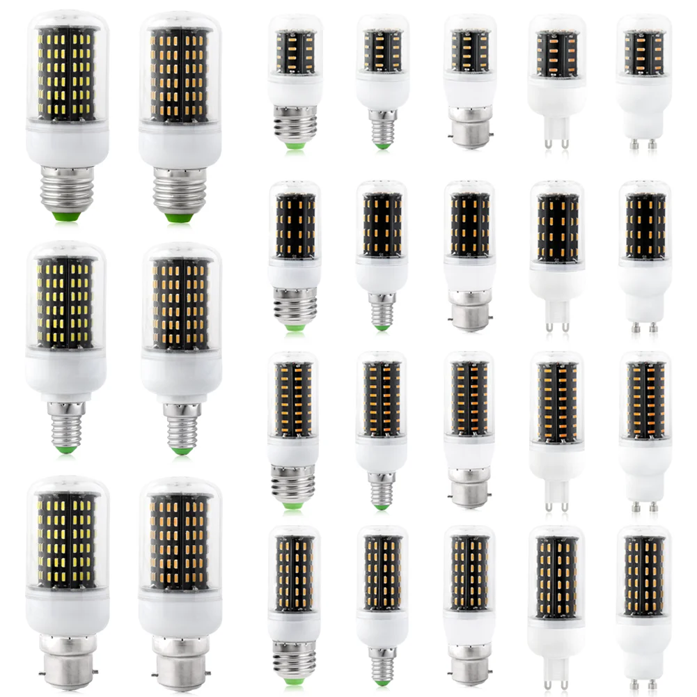 12/18/25/30/35W SMD 4014 옥수수 전구 커버 E27 E14 B22 G9 GU10 220V 전구 Bombilla 교체 LED 램프 샹들리에 조명