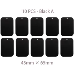Universal Metal Plate and Ring for Magnetic Phone Stands and Holders (Black A - 10 PCS)