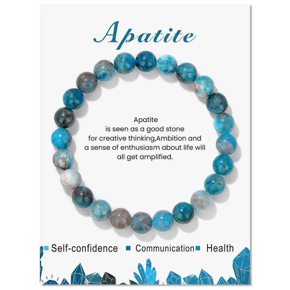 Unique Gems Bracciale di perle ossidiana 8mm pietra naturale