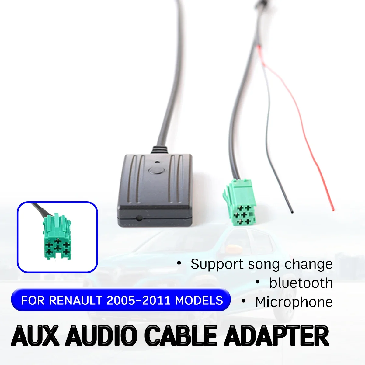 

Bluetooth Aux-приемник для Renault Clio,Kangoo,Megane 2005-2011, Кабель-адаптер, гарнитура Hifi Aux