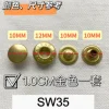 Clothing Accessories YKK ButtonCopper S-shaped Spring Button GLT Gold 1.0-1.7CM 2