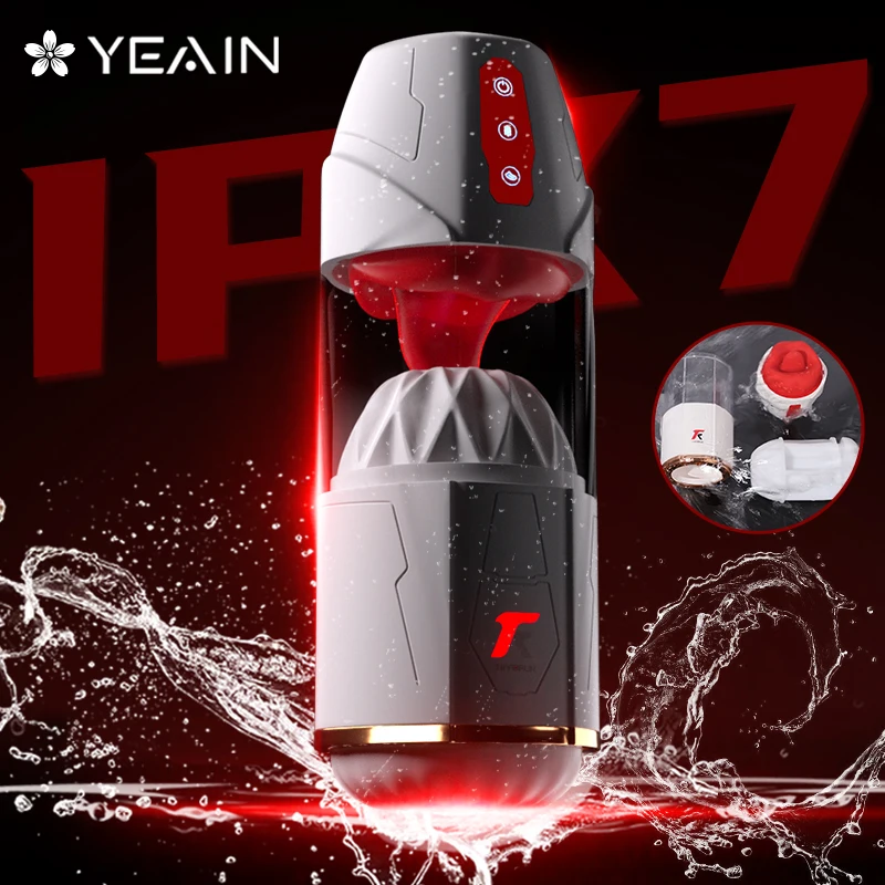 Men Automatic Masturbation Cup Adult Sex Toy Licking Sucking Vibrating Penis Trainer Heated Masturbator for Male Anal Sexmachine male masturbation toys