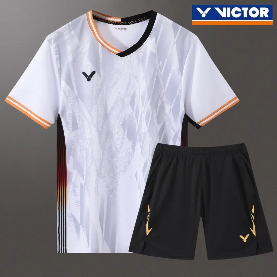 Victor Badminton Jersey Quick-drying Competition Jersey Men's and Women's Short-sleeved Sports Competition badminton t shirt