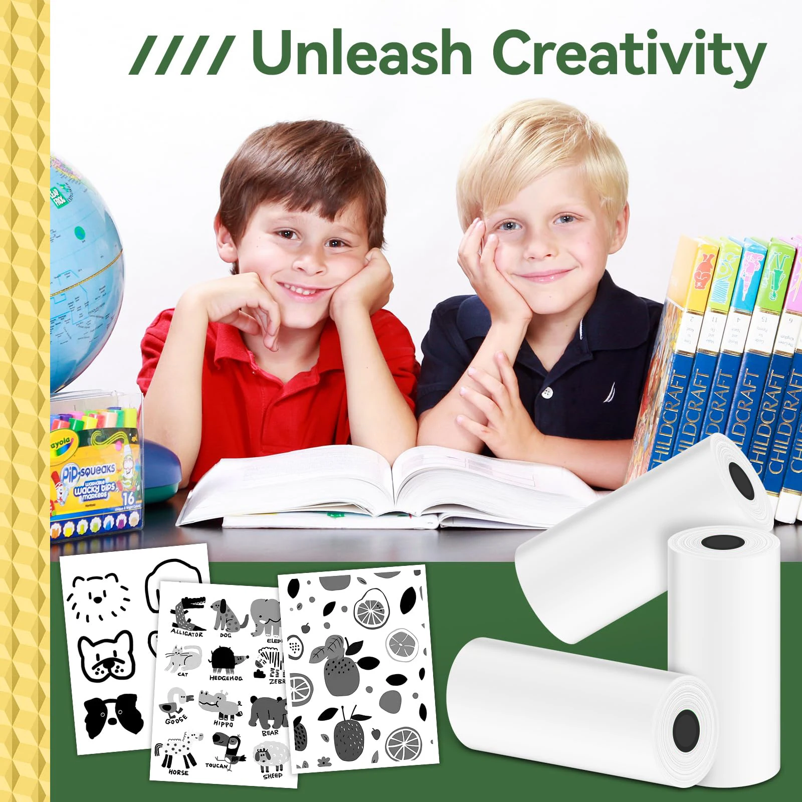 Grayscale HD Photo Thermal Printing Paper – 57x30mm, Compatible with Mini Instant Print Cameras, Clear & Long-Lasting Print