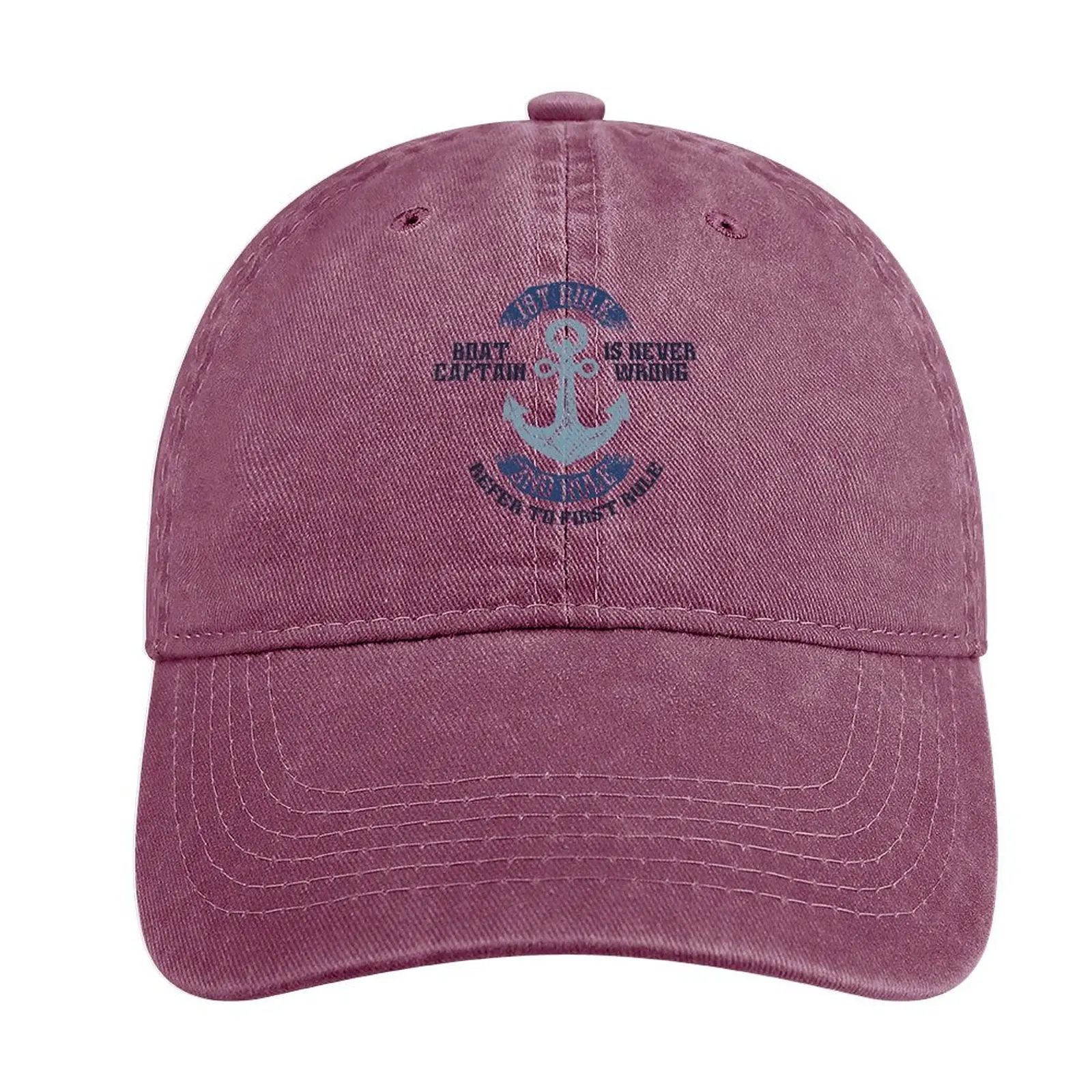 

Boating Boat Captain is Never Wrong Cowboy Hat Snap Back Hat Designer Hat Hat For Man Women'S
