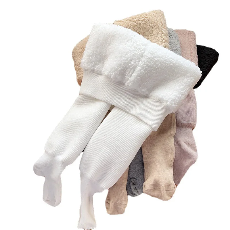 Winter Children's Plush Thickened Pantyhose Baby Cashmere Tights Warm Pantyhose for Kids Girls Pantys Toddler Stocking