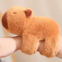 Cute Capybara Clap Circle Soft Animal Wristband Capybara Plush Bracelet Cartoon Slap Bracelets Car Decoration Stuffed Animal 2
