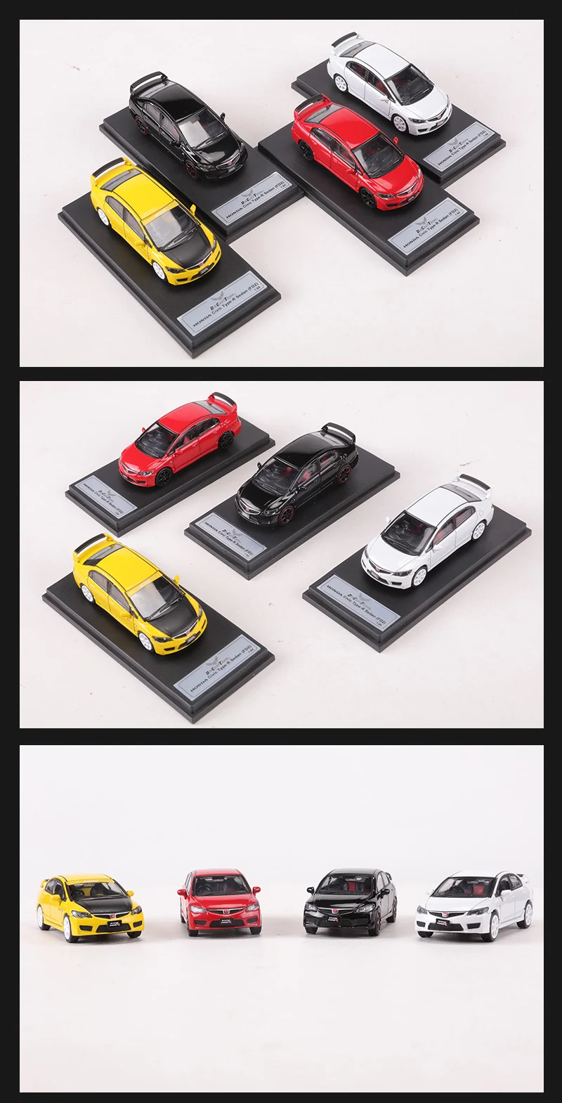 DCT 1:64 Civic Type-R Sedan(FD2) Alloy Model Car 