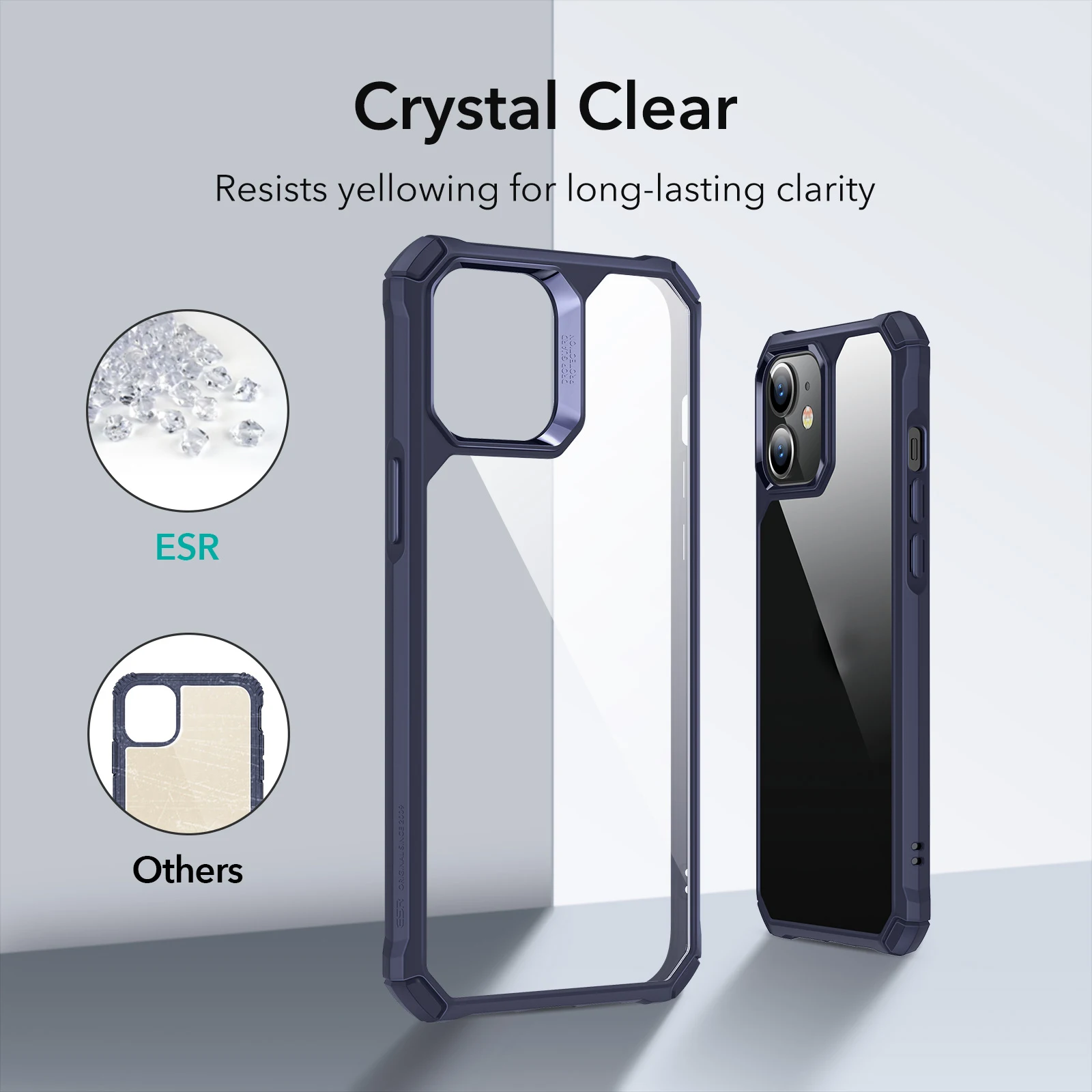 iphone 12 pro case ESR for iPhone 12 Pro Max Case Air Armor Clear Case Shockproof  Transparent Case for iPhone 13 Pro Max Back Cover for iPhone 12 iphone 12 pro wallet case