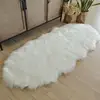 1Pcs 60x100cm Imitation Wool Fluffy Carpet with Wavy Edges Plush Floor Mat Sofa Bedside Blanket Home Decor 2