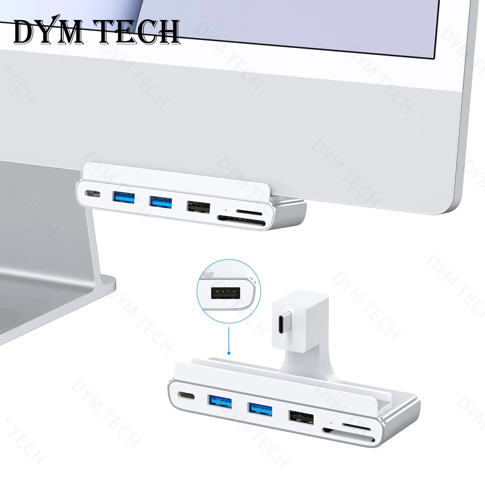 Hub Usb C Per Imac 24 Pollici, Hub Usb C 7 In 1, Usb 3.0 5Gbps, Lettore Di Schede Sd/Tf, Docking Station Usb C Per 2021 Imac 24 Pollici