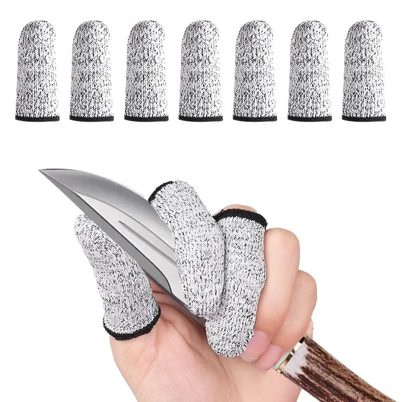 10/30pcs Anti-Cut Finger Cover Finger Protector Sleeve Level 5 High-strength Safety Anti Cut Fingertip Gloves Kitchen Tools finger protector finger guard