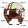 DOT 3/4 Open Face Motorcycle Retro Motorbike Helmets With For Men Women Vintage Chopper Capacete De Moto Bike Cascos Scooter 4