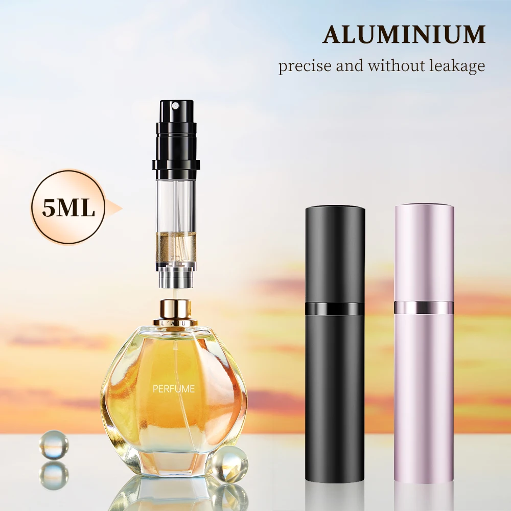 Louischanzl 5ml Mini Bottom Filling Perfume Spray Dispenser Bottles Cosmetic Refillable Spray Atomizer Portable Liquid Container