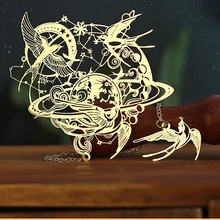 

50%OFF NOW! The Cool Universe Theme Hollow Out Metal Bookmark Delicated School Office Book Marker Stationery Gift