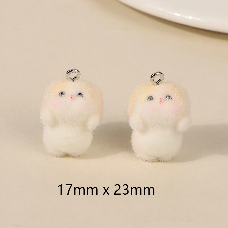 3D Flocking Resin Charms 4