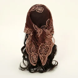 Elegant Lace Paisley Embroidered Silk Scarf and Shawl (VS532 - 15)