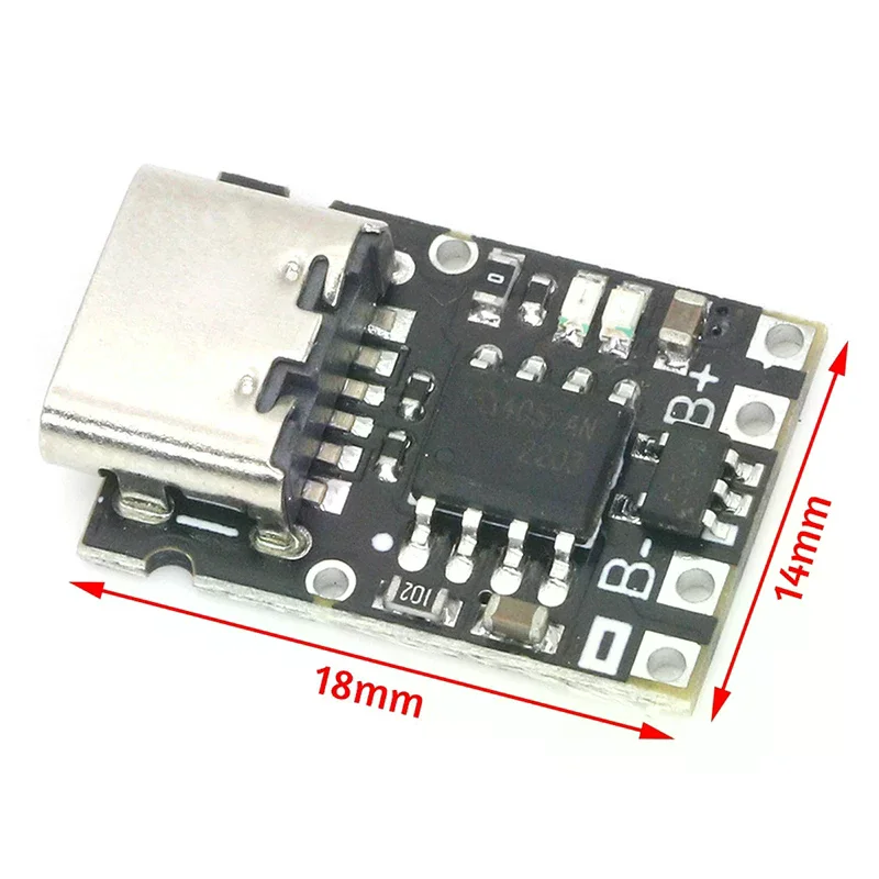 1PC 초소형 리튬 배터리 충전 보드 1A 3.7V4.2V 충전기 모듈 유형-C 보호 보드 포함
