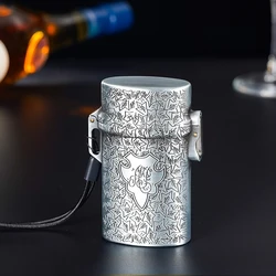 Stylish Embossed Waterproof Cigarette Case - Personalized Compact Outdoor Smoking Accessory (C)