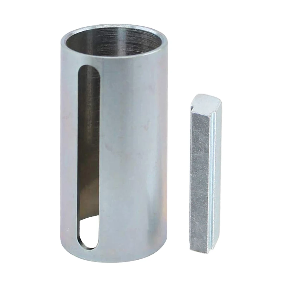 

1-1/8" to 1" With 1/4" Step Key & Gas Engine Pulley Crank Shaft Sleeve Adapter Predator Stainless Steel Silver