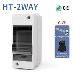 Weatherproof Outdoor Electrical Junction Box with Terminal DIN Rail (HT - 2WAY)