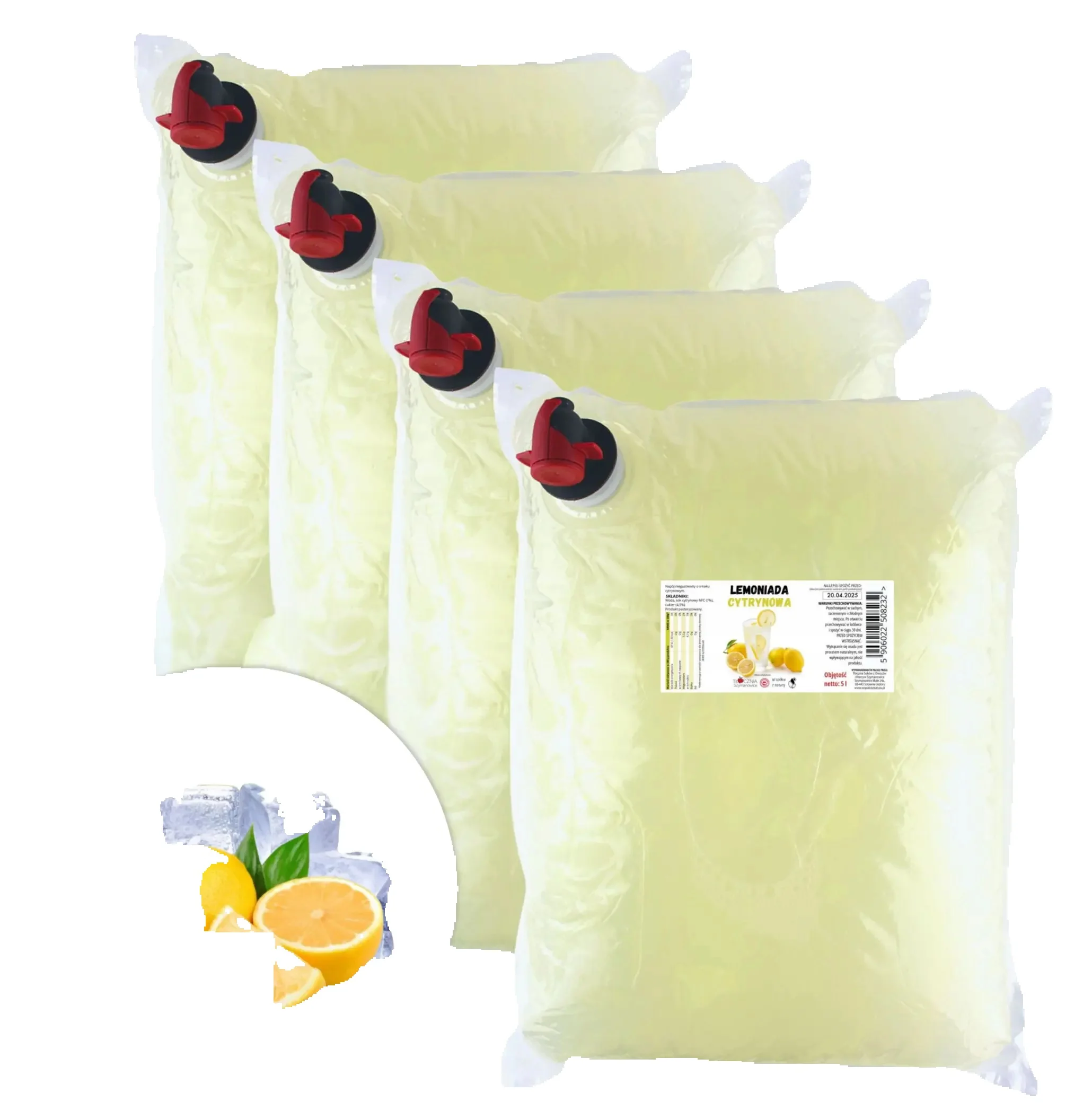 Zestaw 4x 5l Lemoniada słodka cytrynowa z Polski za $13.93 / ~52zł