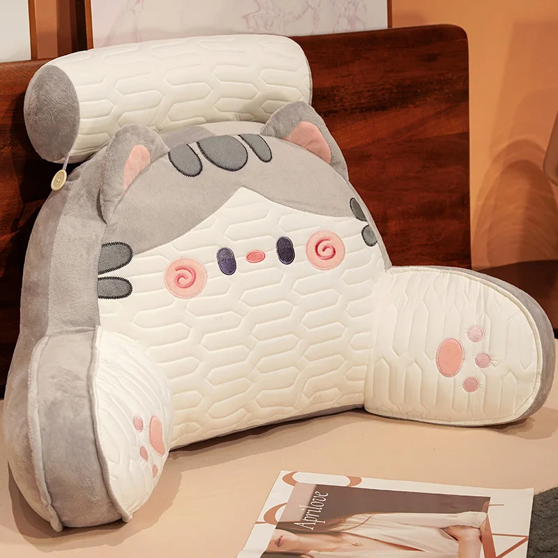 Stylish Reading Pillow Back Pillow for Couch Sitting Up Bed Pillow with Shredded Memory Foam for Adult Children Backrest Pillow