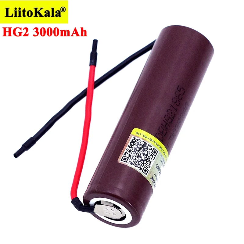 Аккумулятор Liitokala HG2 18650 3000 мА ч 3 6 В разряд 20 А | Электроника