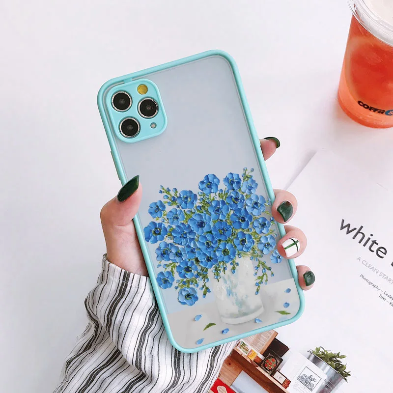 thumbnail image 1 of Retro Oil Painting Flower Phone Case For iPhone 11 12 Pro Max 15 Pro Max 13 12 Mini X XR XS SE 2020 8 7 Plus 14 Plus Covers, 1 of 5