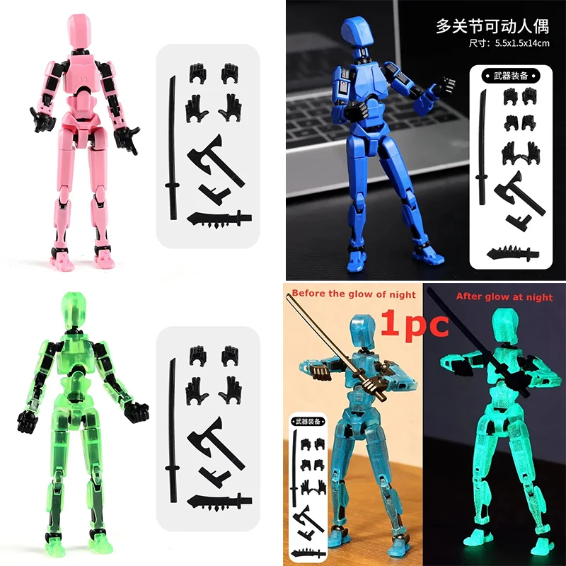 Dynamic Shapeshift Robot 3D Mannequin and Dog Figures Toy Set