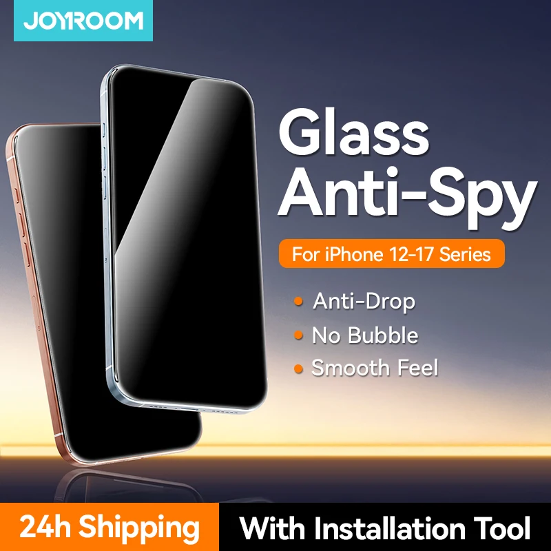 Joyroom 1/2 Piezas Cristal Antiespía para iPhone Pro Max, Protector de Pantalla de Privacidad para iPhone Pro Max