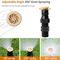 Garden Sprinkler 360° Rotation Irrigation Watering System Automatic Agriculture Lawn Farm Greenhouse Plant Watering Sprinkler 5