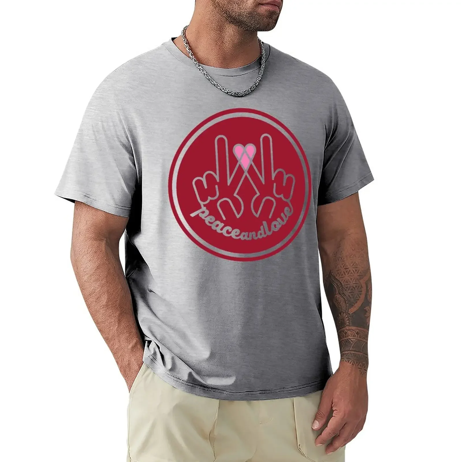 

Peace and Love T-Shirt kawaii clothes tees t shirt men