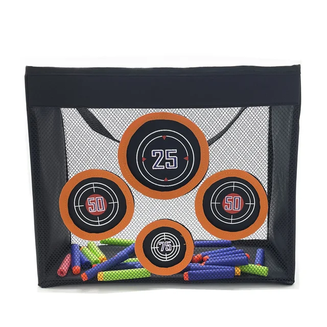 Qiilu Sac d'équipement pour pistolets Nerf, pochette cible pour Nerf Elite,  sac de rangement portable pour équipement de transport pour pistolets Nerf  fléchettes N-strike Elite 