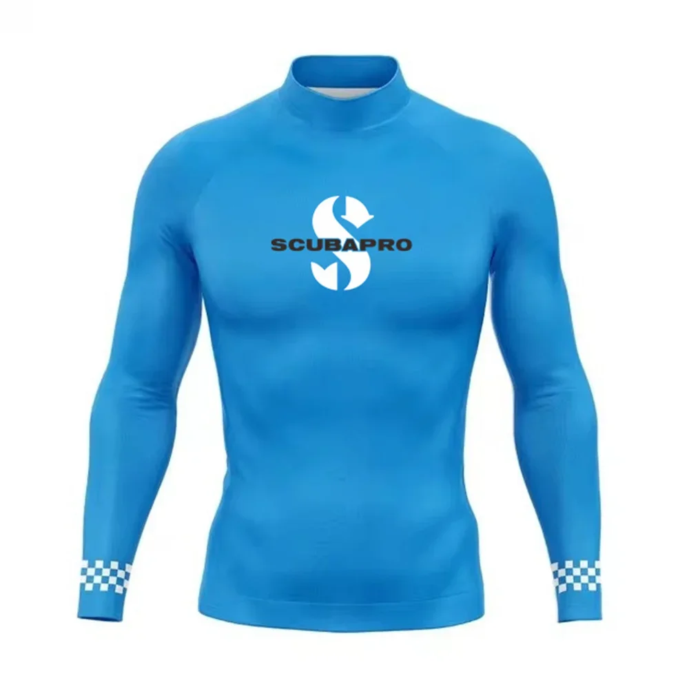 Men&rsquo;s Long Sleeve Rash Guards Surf T-shirts UV Protection Swimsuit Surfing Diving Swimwear Swim Surf Beach Clothes Rashguard Rash Guard Surfing Swimsuit
