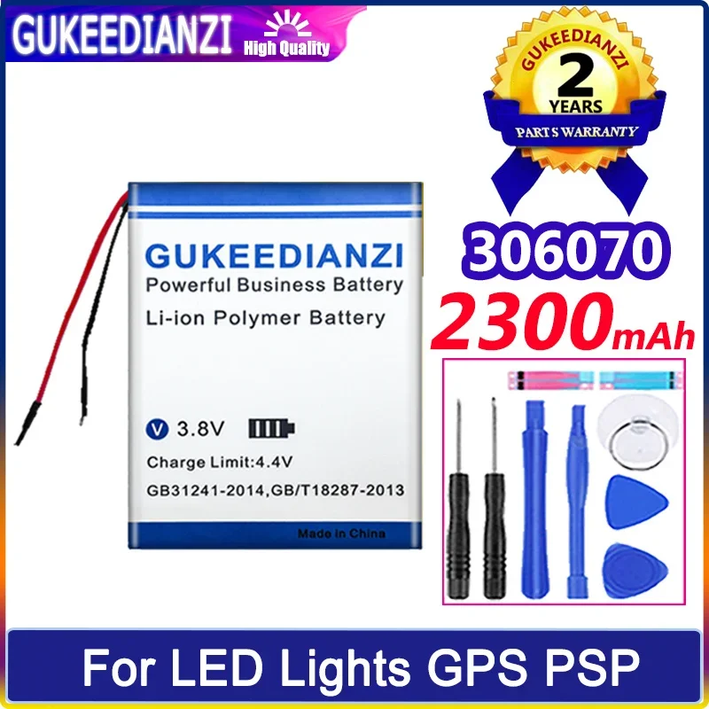 

GUKEEDIANZI Battery 306070 (2 line) 2300mAh For LED Lights Power Bank Recorder GPS For PSP PDA Bluetooth Headset Batteria