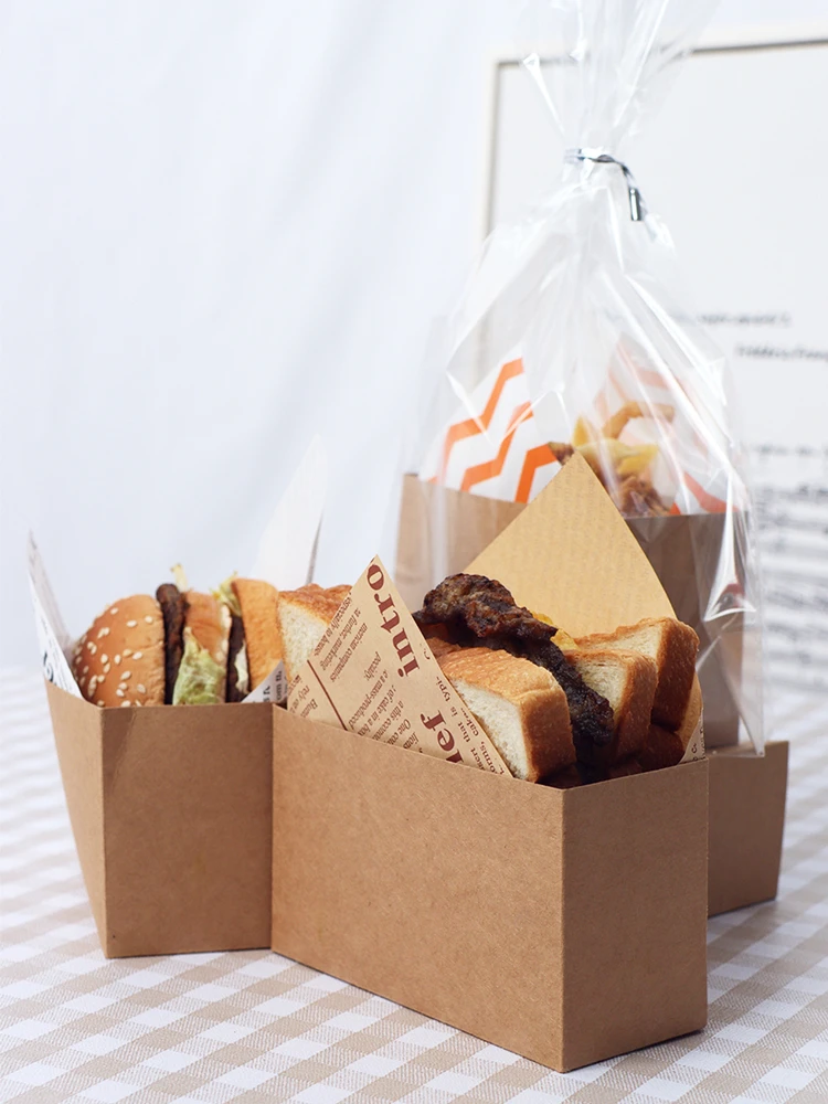 Sandwich & Hamburger Packaging Paper Boxes, Oilproof Burger, Fries, Donut Wrapping ... - SKU SHPB2301 - UGI Packaging