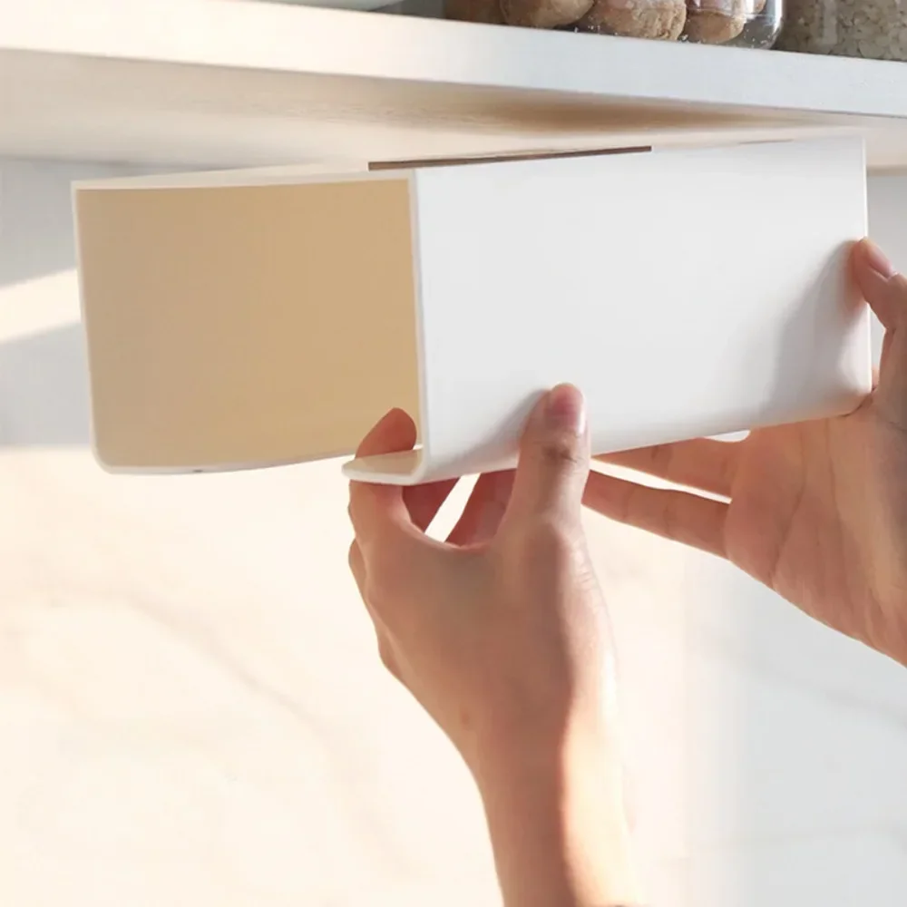 Tissue Box Tissue Dispenser Napkin Holder Perforation-free Wall Kitchen Toilet Car Living Room Desktop Waterproof