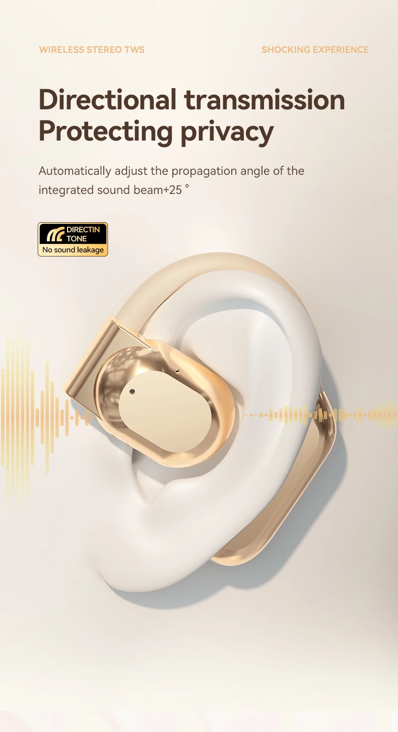 Description Picture 6 of itemNew Product M62 Bluetooth Wireless Headphones Ows Ear-Mounted Non-In-Ear Ultra-Long Battery Life Open Headphones Noise Reduction